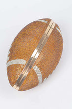 Load image into Gallery viewer, Rhinestone football clutch
