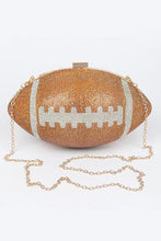 Load image into Gallery viewer, Rhinestone football clutch
