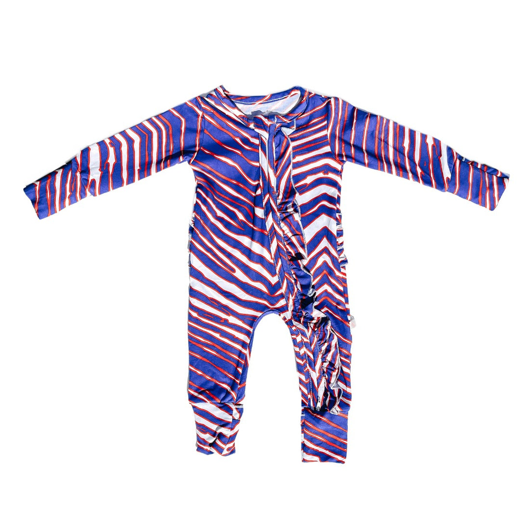 Allen Ruffled Convertible Zippered One Piece
